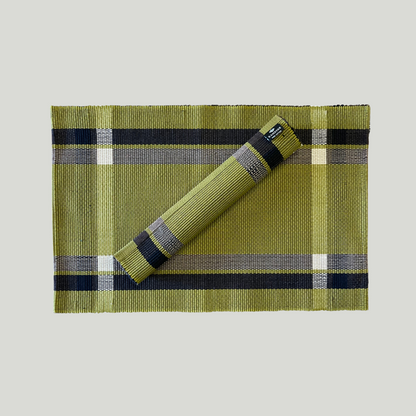 Table Mat - Olive & Black