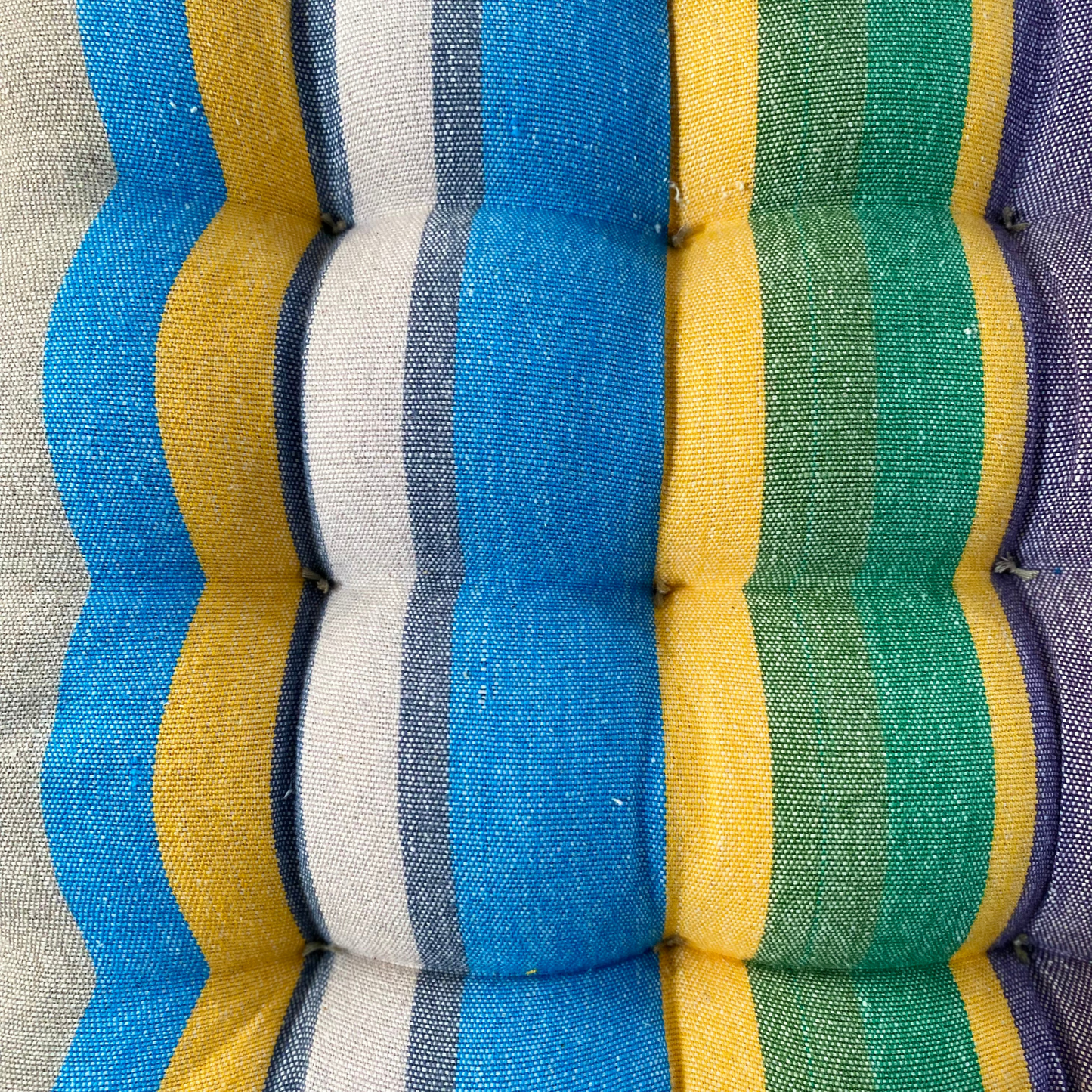 Quilted Cushion - Multicolored stripes