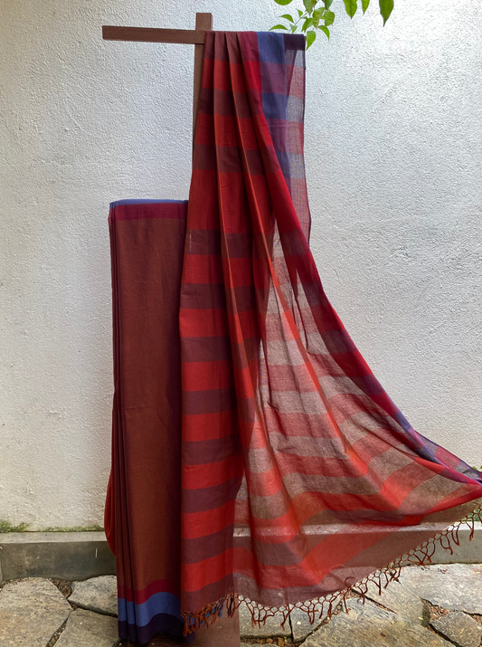 Saree - Red rust