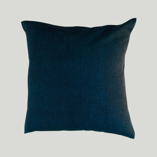 Cushion Cover - Turquoise blue shot Black (16" X 16")