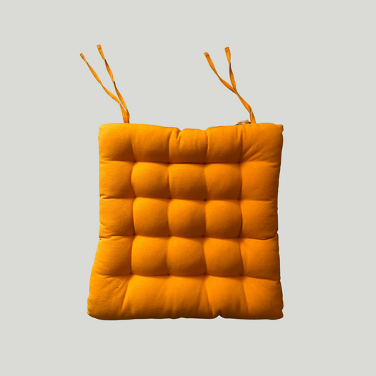 Quilted Cushion - Pumpkin Orange