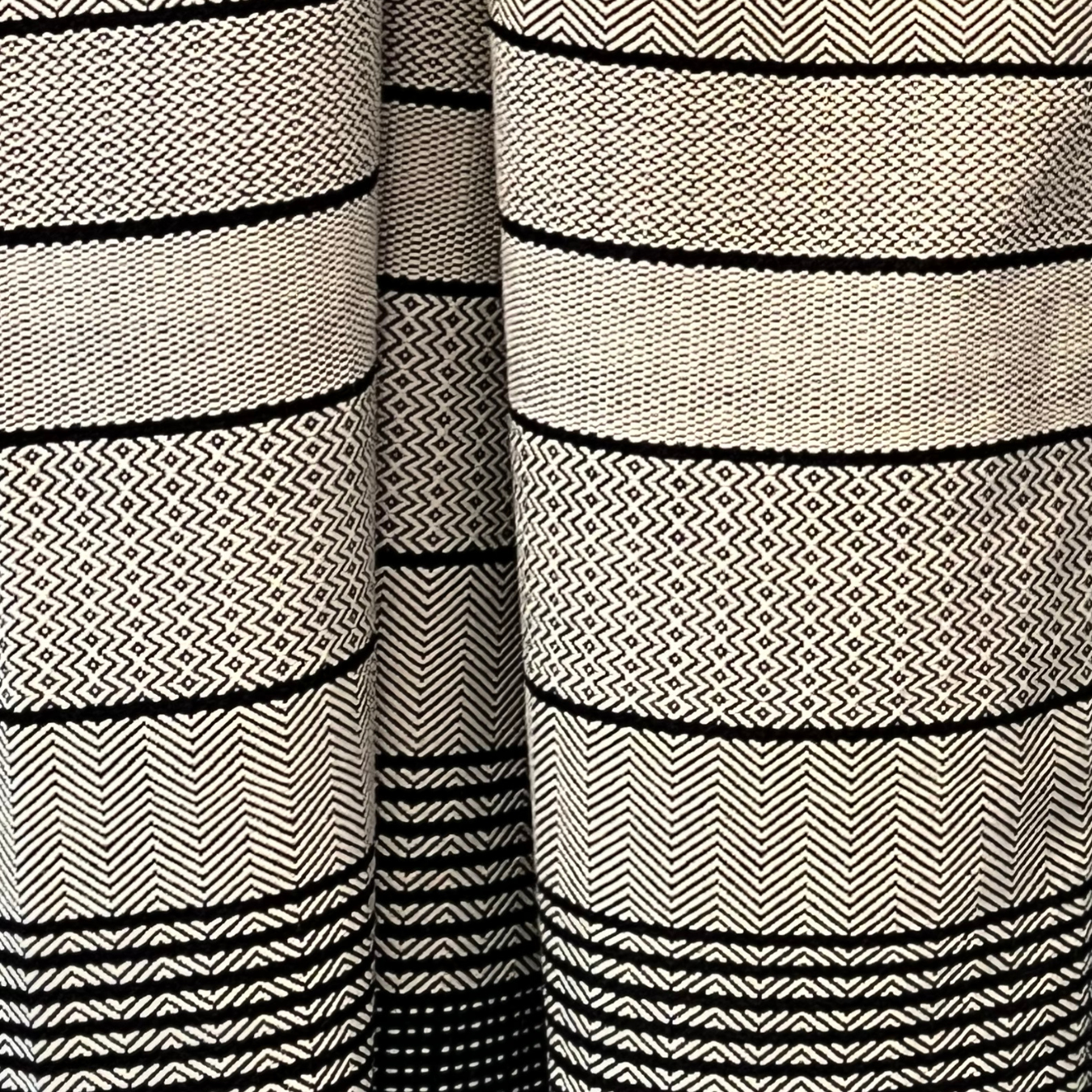 Bamboo & Cotton Designer Throw - Black & White