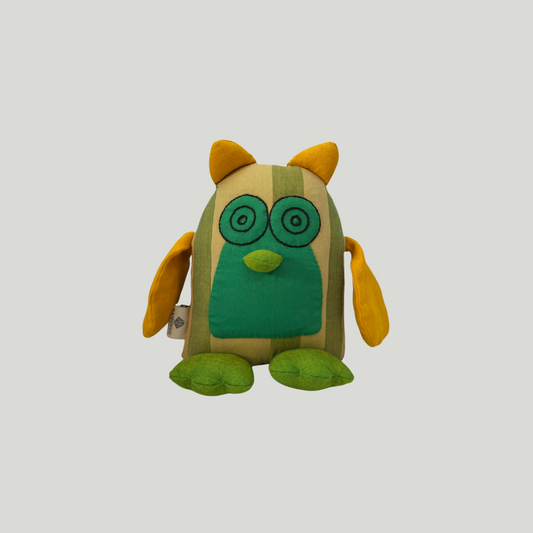 Kids Toy - Owl (Green & Yellow stripes)