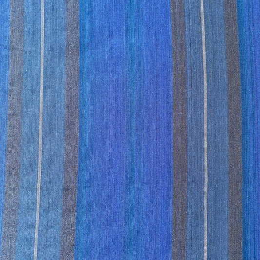 Cotton Bed Sheet 100 X 100 - Blue & Grey Stripes