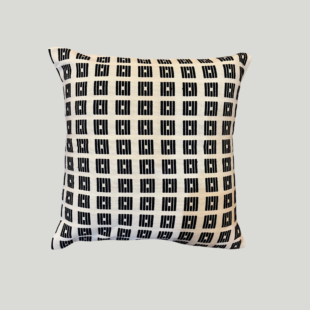 Dumbara Cushion Cover - Black & White Squares 2 (16 x 16)