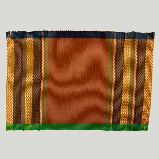 Table Mat - Rust (Stripes)