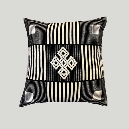 Dumbara Cushion Cover - Black & White Diamonds 5 (16 x 16)