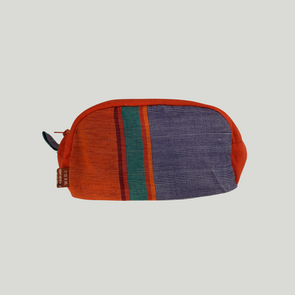 Wash bag - Orange & Purple Stripes