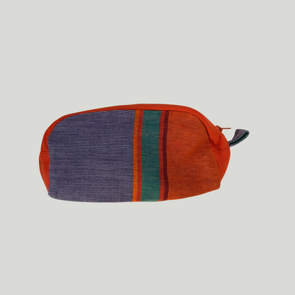 Wash bag - Orange & Purple Stripes