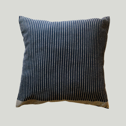 Dumbara Cushion Cover - Thin Beige stripes (18" X 18")