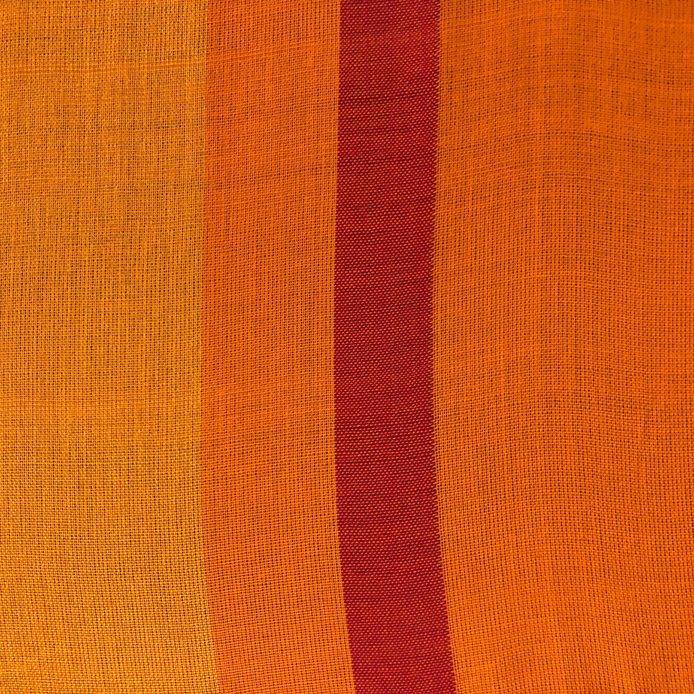 Saree - Orange & Red stripes