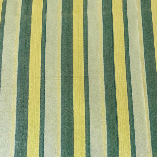 Cotton Bed Sheet 100 X 100 - Yellow & Green Stripes