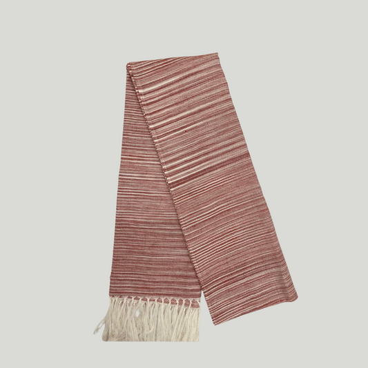 Shawl - Red & white stripes