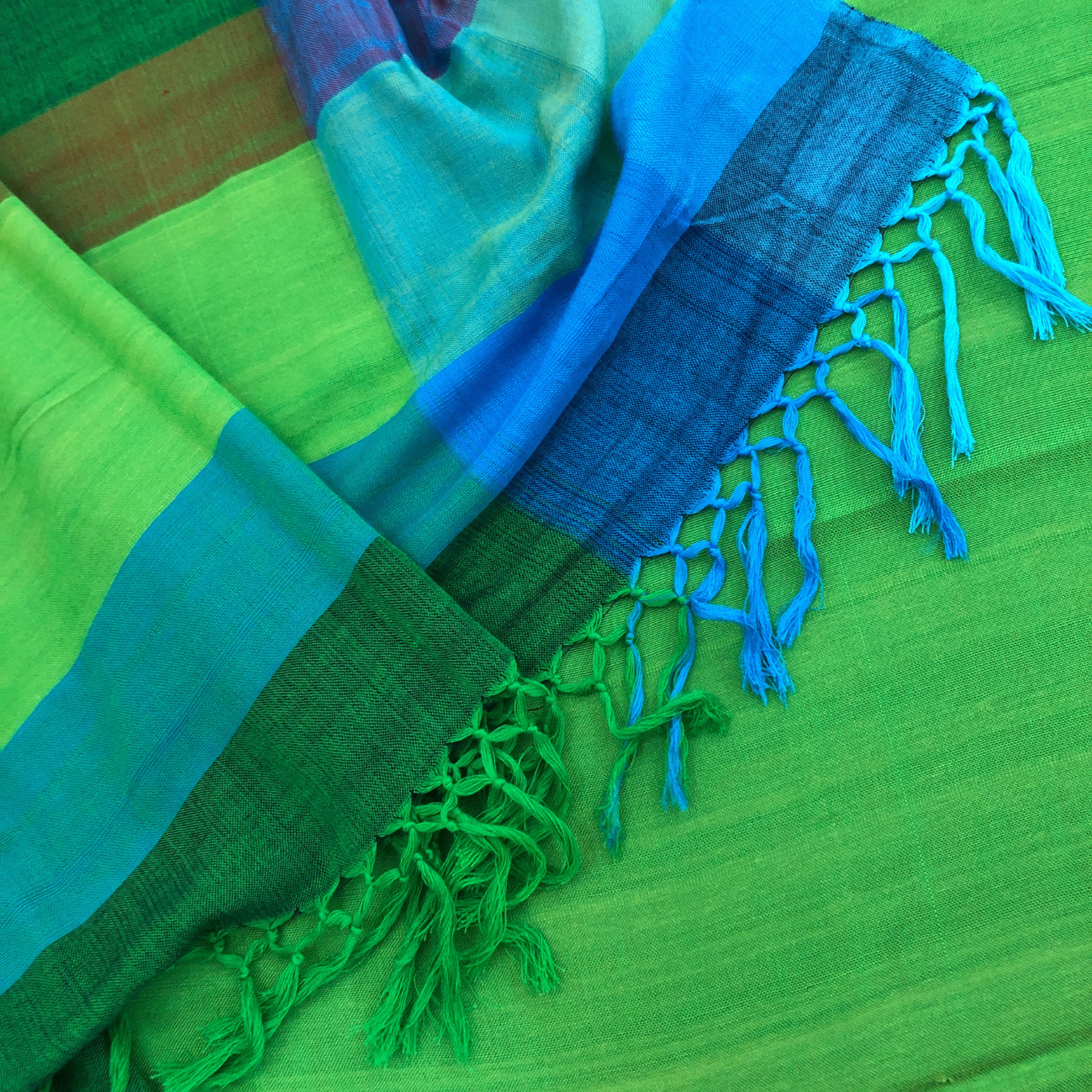 Saree -  Blue & Green shades