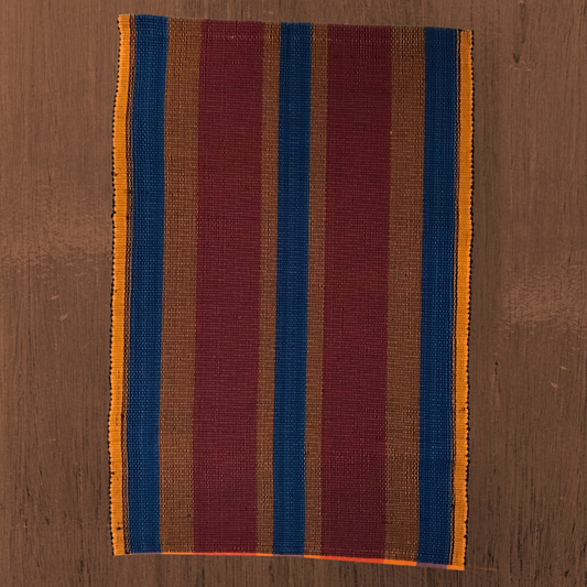 Floor rug - Multicolored stripes with a black shot