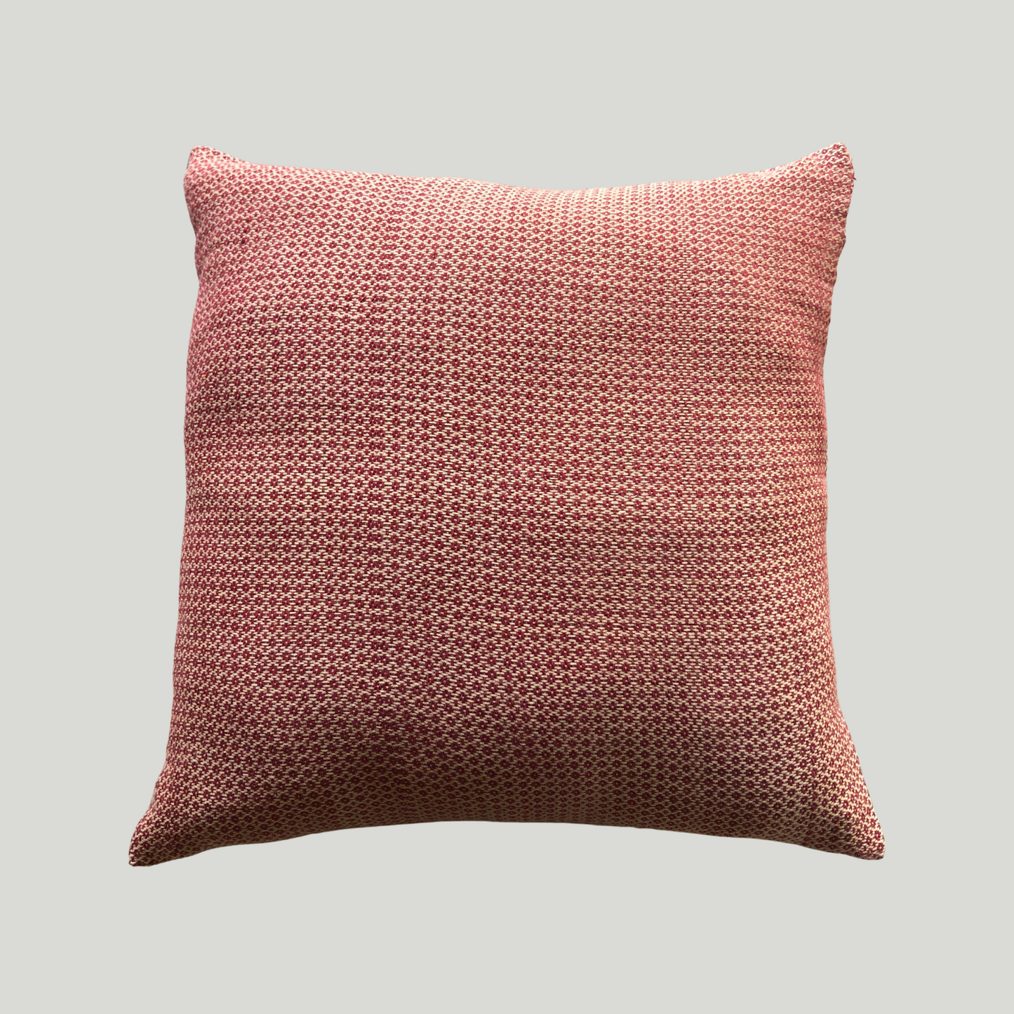 Designer Cushion Cover(DHF) - Red Rust & Beige (18" X 18")