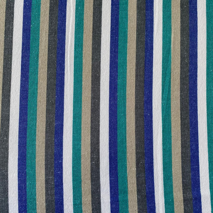 Cotton Bed Sheet 100 X 100 - Blue Stripes