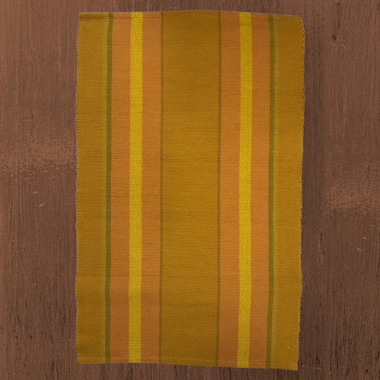 Floor rug - Mustard with stripes