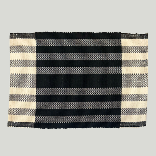 Table Mat - Black & White (Stripes)