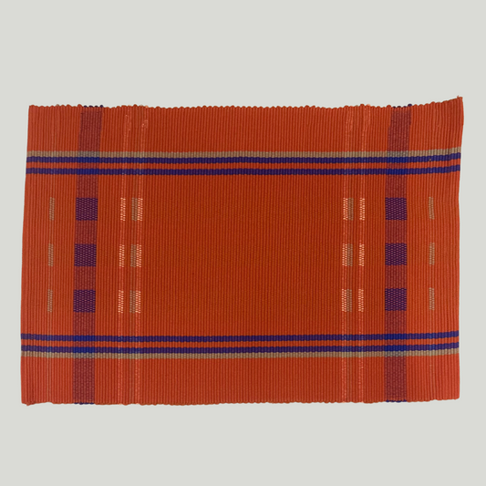 Table Mat - Orange & Royal Blue