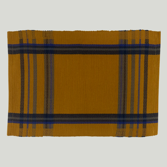 Table Mat - Mustard & Blue