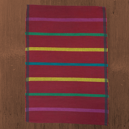 Floor rug - Red with stripes