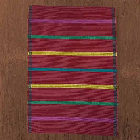 Floor rug - Red with stripes