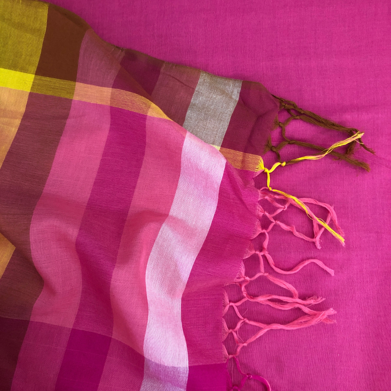 Saree - Pink & Yellow