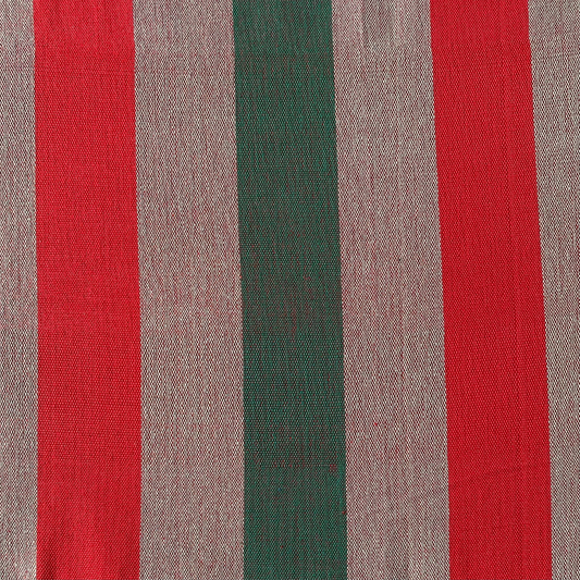 Cotton Bed Sheet 100 X 100 - Red & Green Stripes