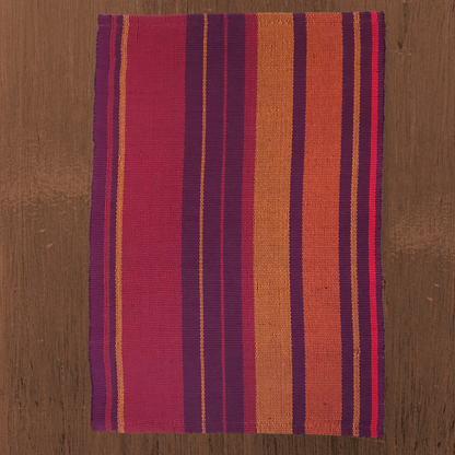 Floor rug - Purple with stripes