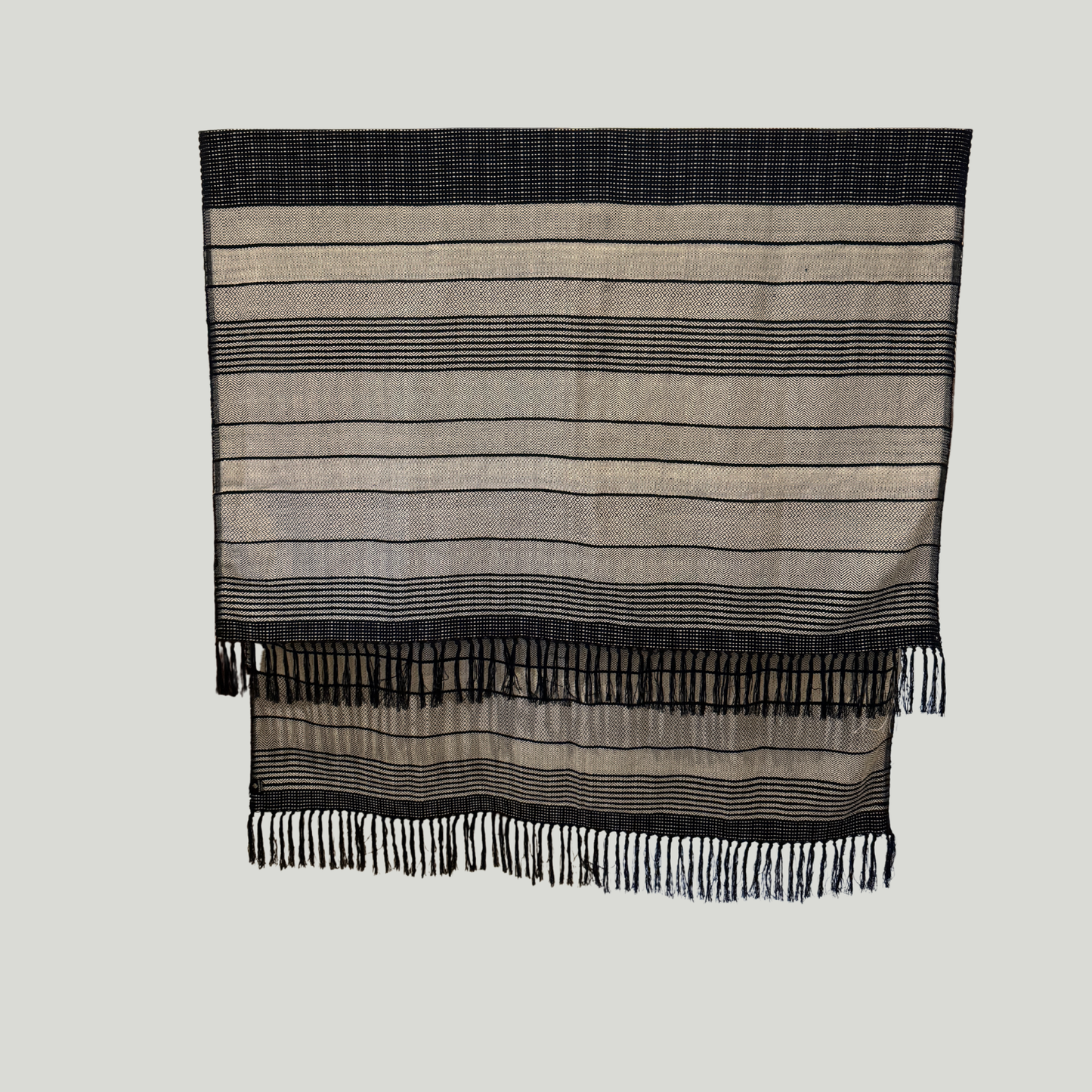 Bamboo & Cotton Designer Throw - Black & White