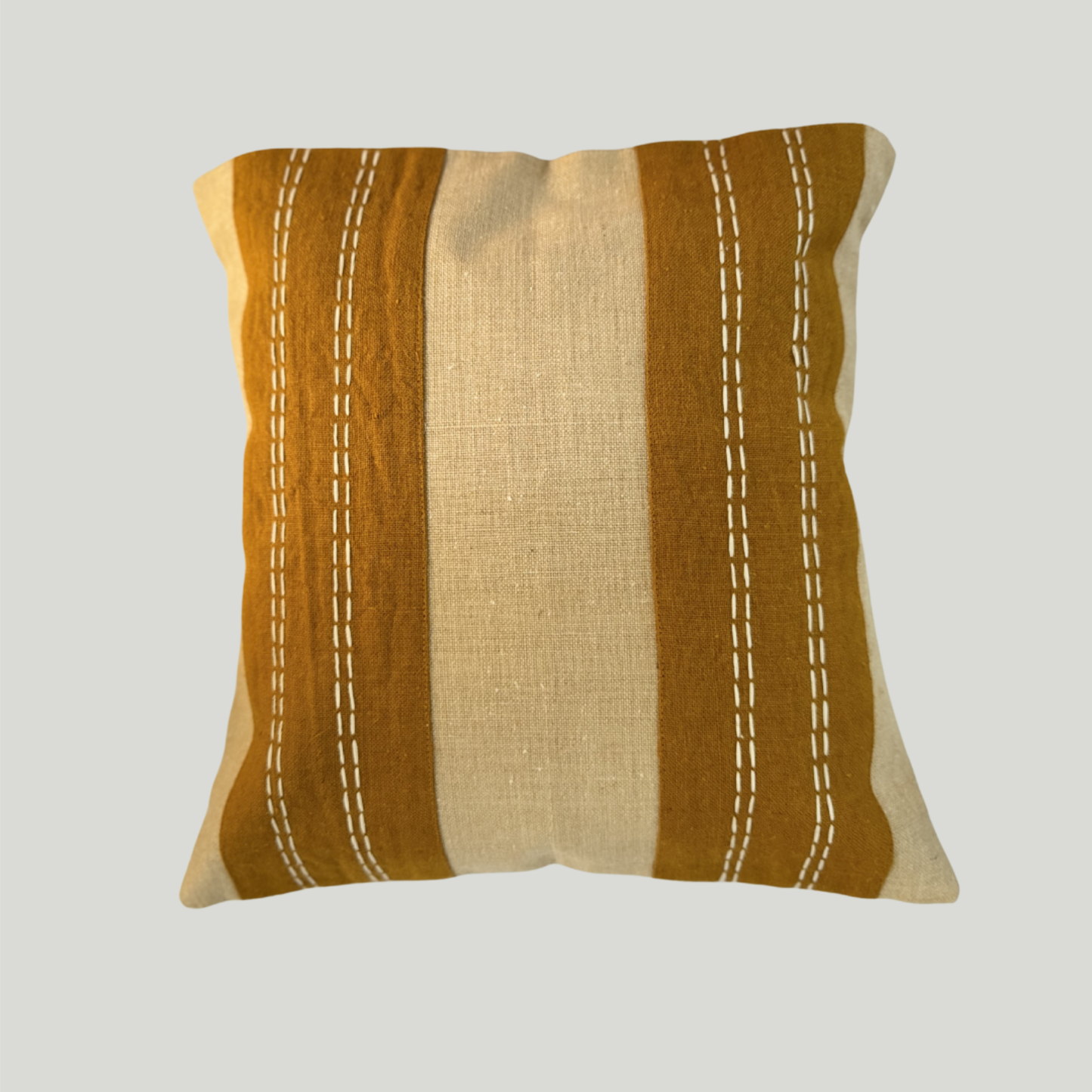 Jute Cushion Cover (16 x 16) - Mustard