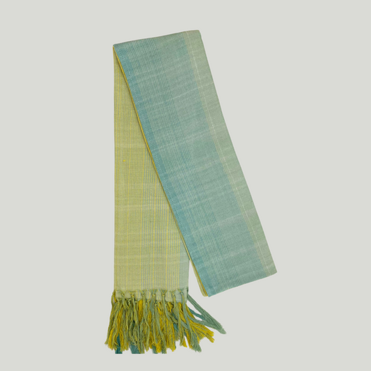 Shawl - Yellow & Light blue