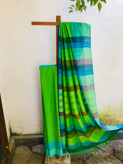 Saree -  Blue & Green shades