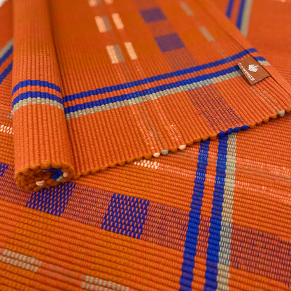 Table Mat - Orange & Royal Blue