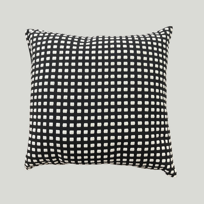 Dumbara Cushion Cover - Black & White Filled Squares (16 x 16)